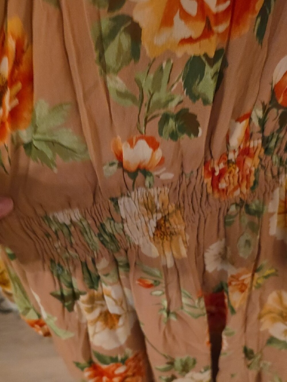 1X Anthropologie Floral Mockneck Maxi Dress in Floral Print - Picture 6 of 10